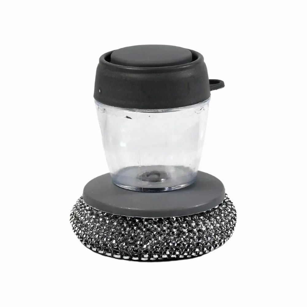 SOAP DISPENSING PALM BRUSH FOR KITCHEN CLEANING